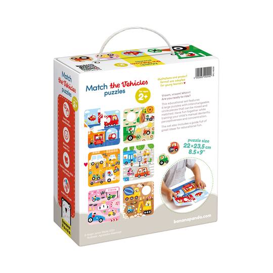 Banana Panda Match the Vehicles Puzzles Set